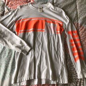 PINK white long sleeve T-shirt